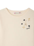 T-shirt per bambina Bonpoint Kids beige con applicazione W06GTSK00022 102 BONPOINT KIDS 