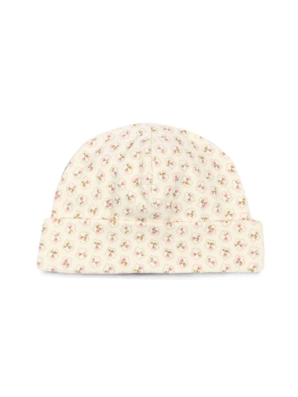 Berretto per neonata Bonpoint Kids rosa con stampa ciliegie W06NACK00002 624 BONPOINT KIDS 