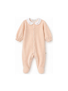 Tutina per neonata Bonpoint Kids rosa con colletto alla Peter Pan con ricamo W06NNIK00002 024 BONPOINT KIDS 
