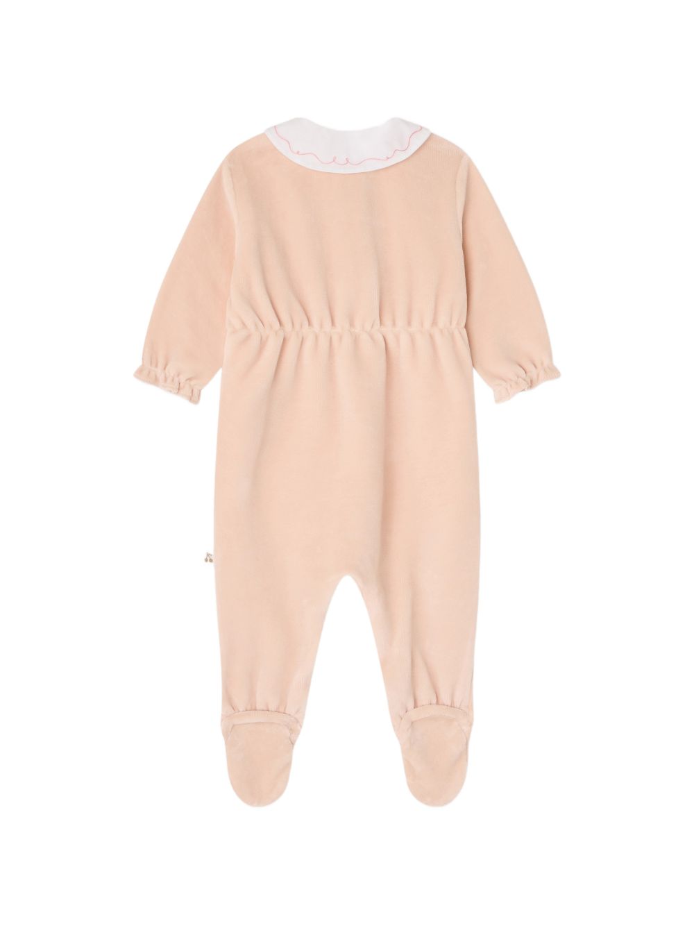 Tutina per neonata Bonpoint Kids rosa con colletto alla Peter Pan con ricamo W06NNIK00002 024 BONPOINT KIDS 