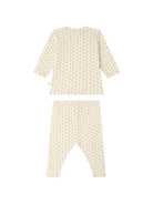 Pigiama per neonati Bonpoint Kids beige con stampa a fiori all-over W06NNIK00013 624 BONPOINT KIDS 