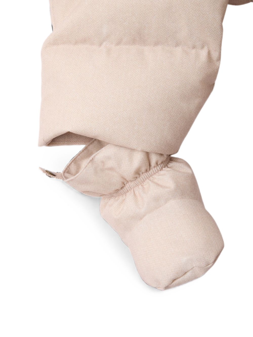 Tuta da neve per neonati Bonpoint Kids beige con finitura imbottita W06NOUW00004 060B BONPOINT KIDS 