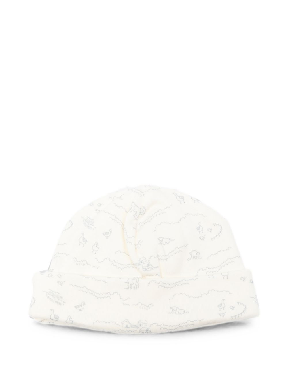 Berretto per neonati Bonpoint Kids bianco con stampa grafica W06OACK00001 606A BONPOINT KIDS 