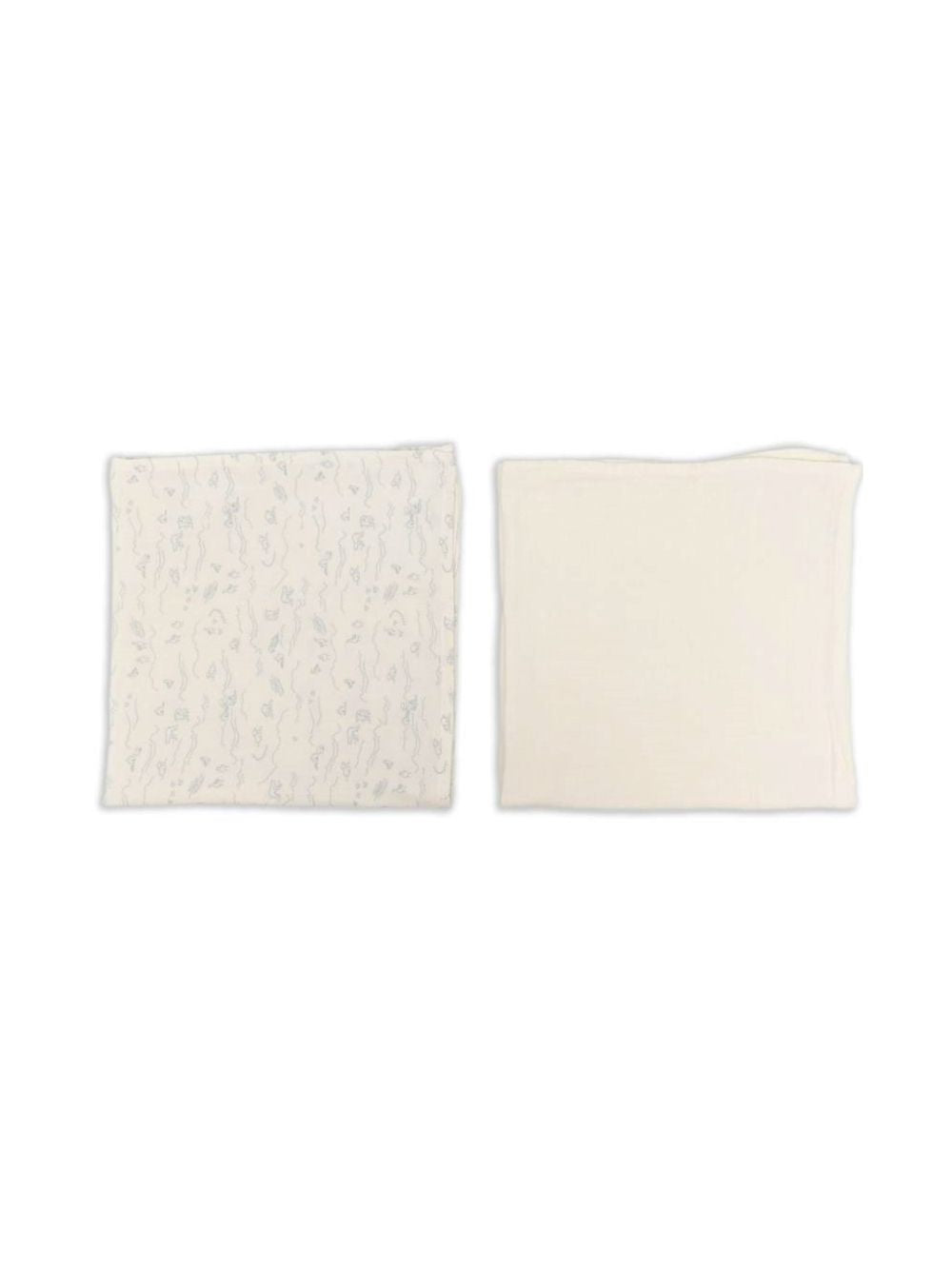 Set di due bavaglini per neonati Bonpoint Kids beige con stampa grafica W06OACW00001 606A BONPOINT KIDS 