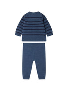 Set maglione e pantaloni per neonato Bonpoint Kids blu con motivo a righe W06OSEK00004 278 BONPOINT KIDS 