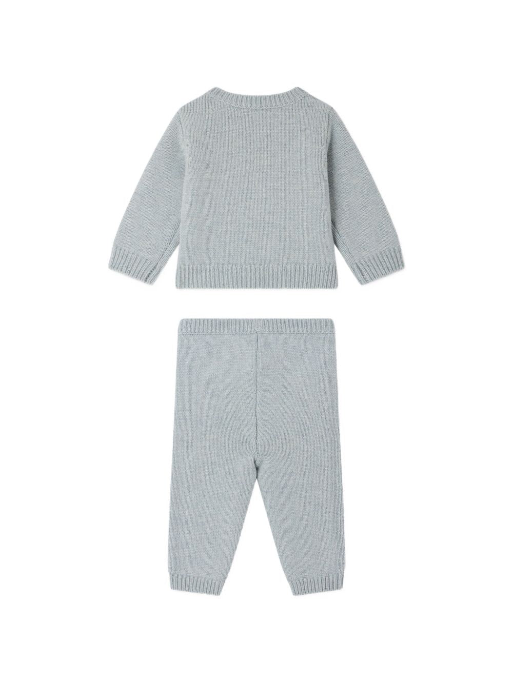 Set maglione e pantaloni per neonato Bonpoint Kids azzurro con decorazione ricamata W06OSEK00020 914 BONPOINT KIDS 