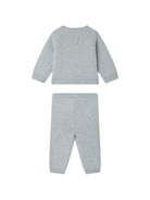 Set maglione e pantaloni per neonato Bonpoint Kids azzurro con decorazione ricamata W06OSEK00020 914 BONPOINT KIDS 