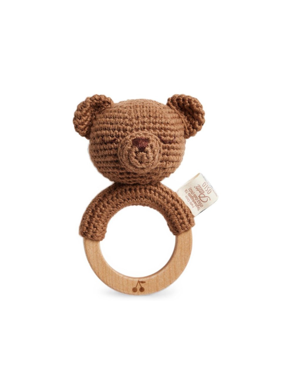Sonaglino per neonati Bonpoint Kids marrone a forma di orsetto W06OTOD00001 068B BONPOINT KIDS 