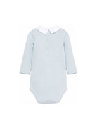Body per neonato Bonpoint azzurro con ricamo sul colletto W06OUNK00001 015C BONPOINT KIDS 