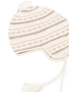 Cappello per neonato Bonpoint Kids beige con motivo Fair Isle W06PACK00001 902 BONPOINT KIDS 