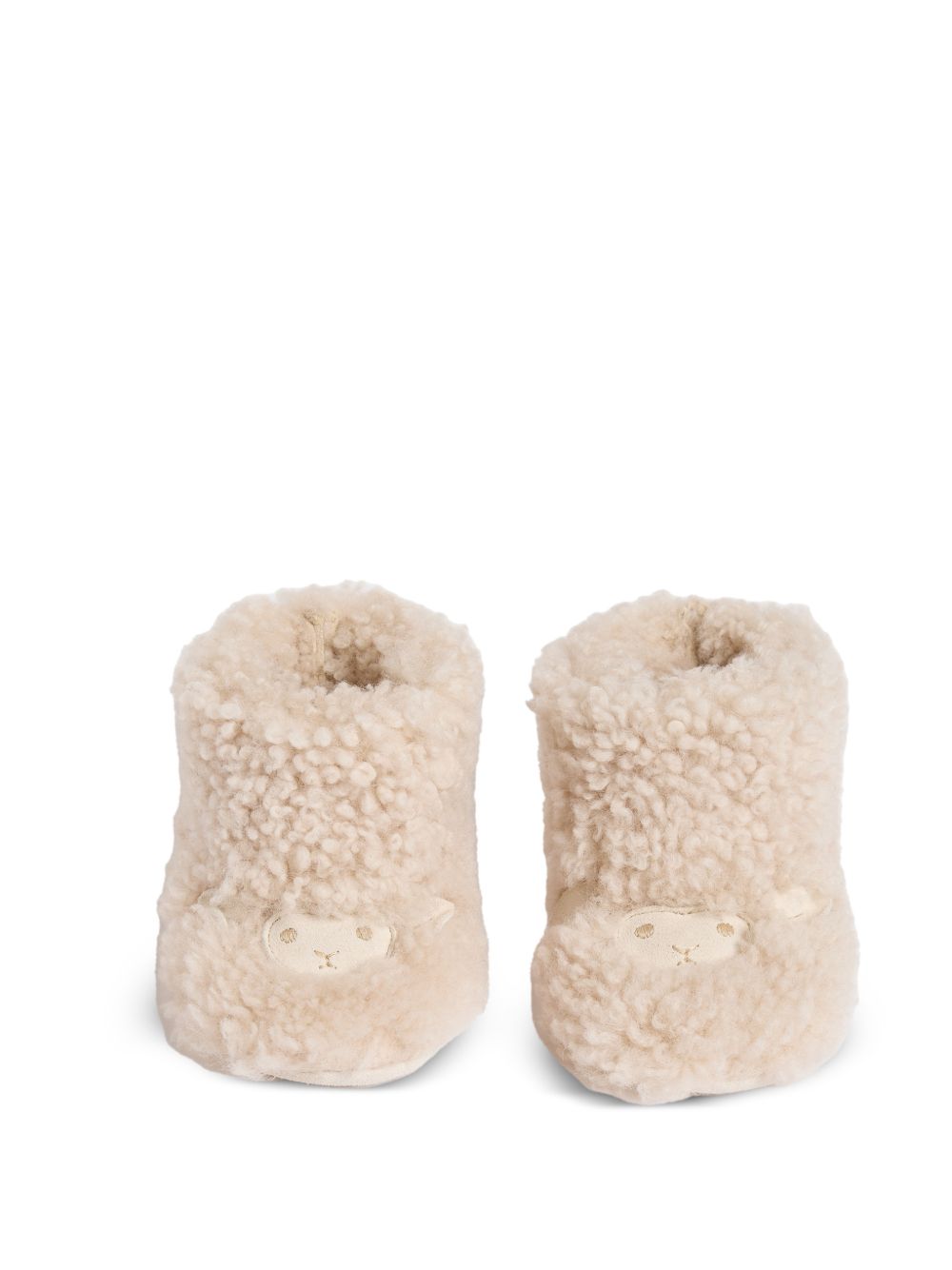 Stivali per neonati Bonpoint Kids beige con trama in shearling W06PSOL00001 003 BONPOINT KIDS 