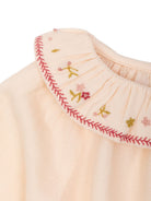 Blusa per neonata Bonpoint Kids rosa con ricami floreali W06XBLW00007 025A BONPOINT KIDS 