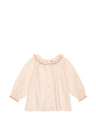 Blusa per neonata Bonpoint Kids rosa con ricami floreali W06XBLW00007 025A BONPOINT KIDS 