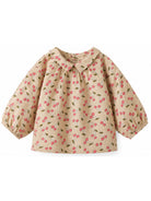 Blusa per neonata Bonpoint Kids beige con stampa Cherry all-over W06XBLW00010 609 BONPOINT KIDS 
