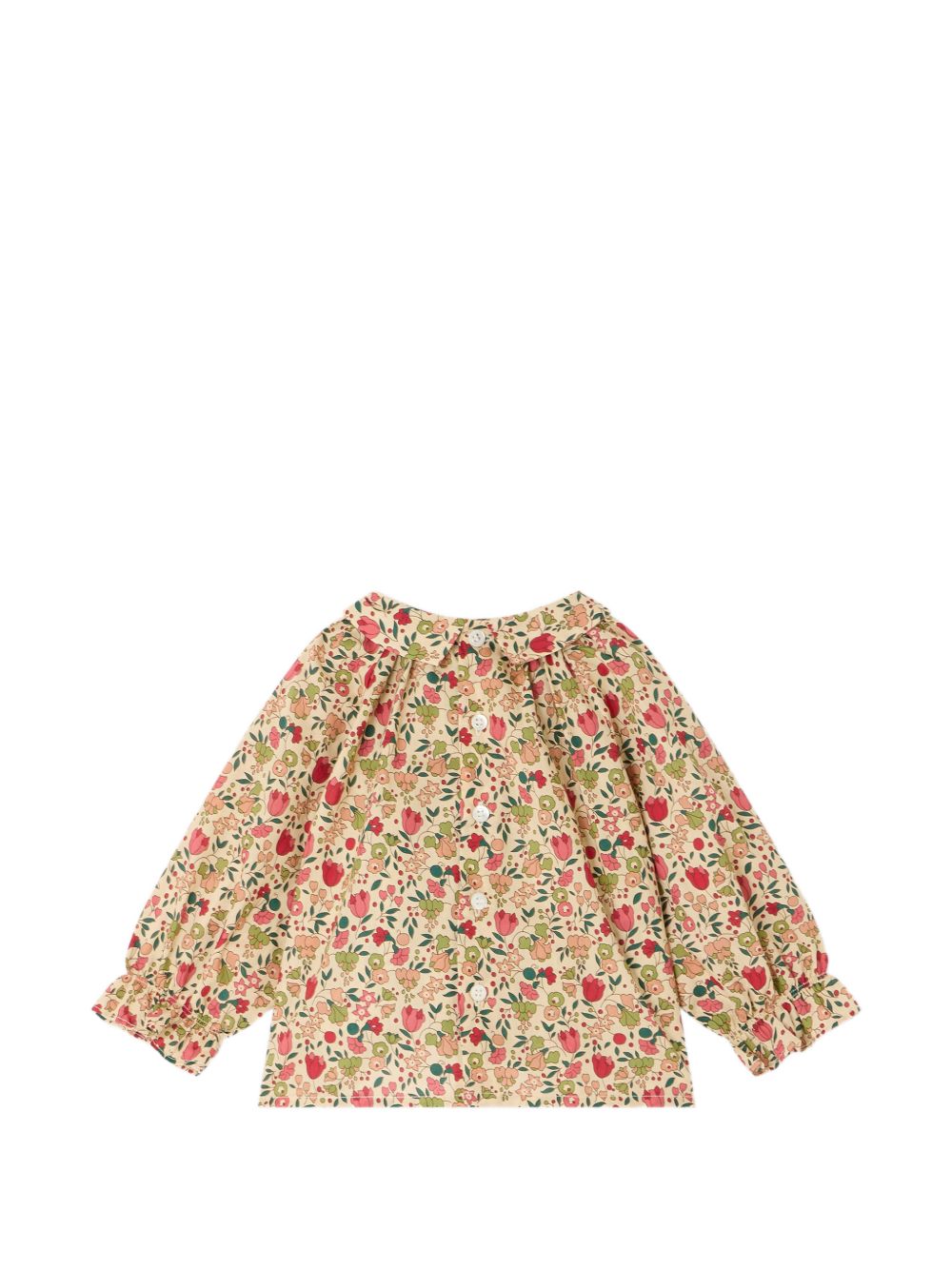 Camicia per neonata Bonpoint Kids beige con stampa floreale all-over W06XBLW00011 524A BONPOINT KIDS 