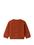 Cardigan per neonata Bonpoint Kids arancione con lavorazione in pointelle W06XCAK00009 068A BONPOINT KIDS 