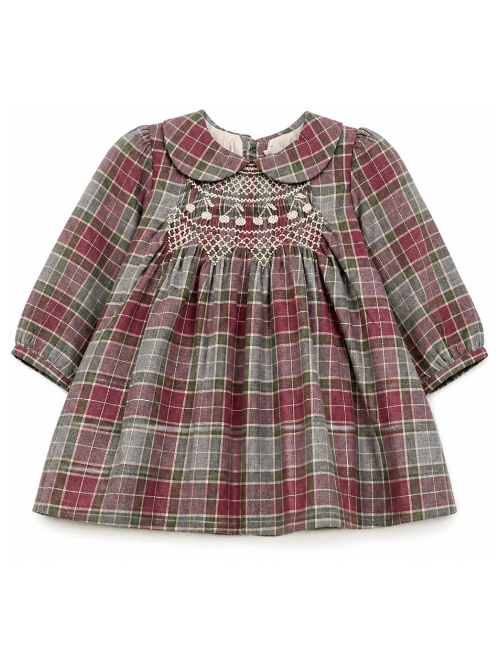 Abito per neonata Bonpoint Kids rosa con motivo a quadri W06XDRW00013 381 BONPOINT KIDS 