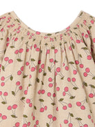 Abito per neonata Bonpoint Kids beige con stampa Cherry all-over W06XDRW00015 609 BONPOINT KIDS 
