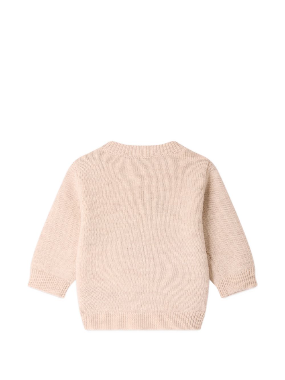 Maglione per neonata Bonpoint Kids beige con decorazione ricamata sul davanti W06XJUK00001 960 BONPOINT KIDS 
