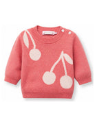 Maglione per neonata Bonpoint Kids rosa con decorazioni intarsiate W06XJUK00010 028C BONPOINT KIDS 