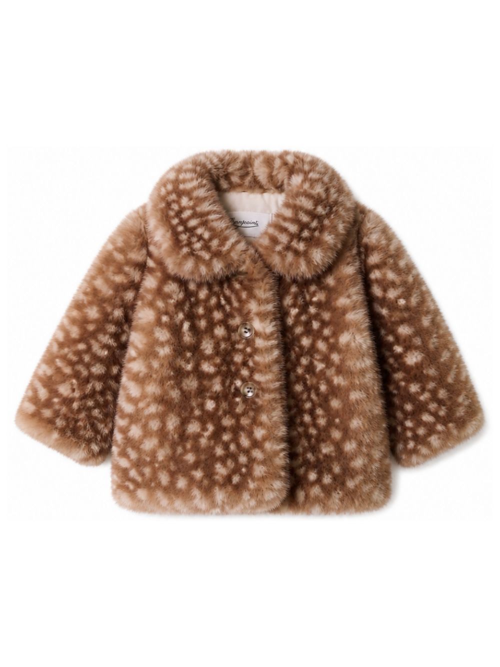 Cappotto per neonata Bonpoint Kids marrone in pelliccia sintetica W06XOUW00007 667B BONPOINT KIDS 