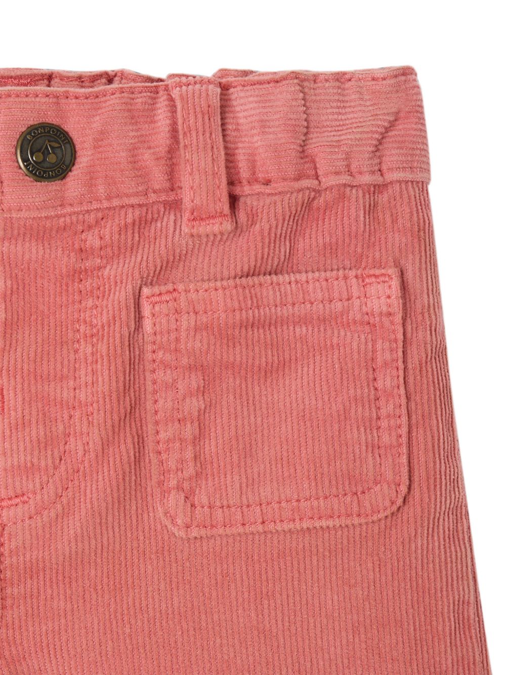 Pantaloni per neonata Bonpoint Kids rosa con trama a coste W06XPAW00006 028 BONPOINT KIDS 