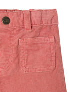 Pantaloni per neonata Bonpoint Kids rosa con trama a coste W06XPAW00006 028 BONPOINT KIDS 