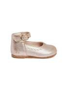 Ballerine per bambina Bonpoint Kids oro con chiusura alla caviglia con fibbia W06XSOL00001 032A BONPOINT KIDS 