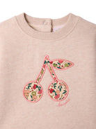 Maglione per neonata Bonpoint Kids beige con motivo ciliegie ricamato W06XSWK00003 160A BONPOINT KIDS 