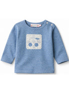 T-shirt per neonata Bonpoint azzurra con decorazione W06XTSK00003 116 BONPOINT KIDS 