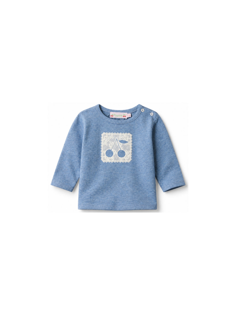 T-shirt per neonata Bonpoint azzurra con decorazione W06XTSK00003 116 BONPOINT KIDS 