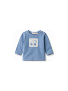 T-shirt per neonata Bonpoint azzurra con decorazione W06XTSK00003 116 BONPOINT KIDS 