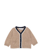 Maglione per neonato Bonpoint Kids beige con scollo a V W06YCAK00004 268A BONPOINT KIDS 