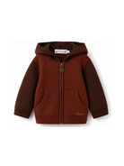 Felpa per neonato Bonpoint Kids marrone con logo ricamato sul davanti W06YCAK00010 268A BONPOINT KIDS 