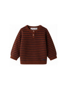 Maglione per neonato Bonpoint Kids marrone con design a righe W06YJUK00003 268A BONPOINT KIDS 