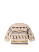 Maglione per neonato Bonpoint Kids beige con decorazione Fair Isle W06YJUK00007 963C BONPOINT KIDS 