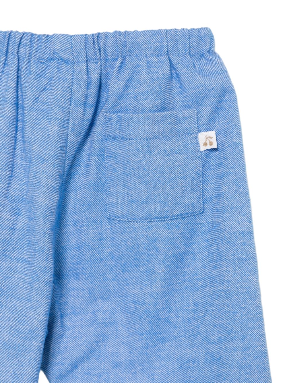 Pantaloni per neonato Bonpoint Kids azzurri con effetto mélange W06YPAW00005 074D BONPOINT KIDS 