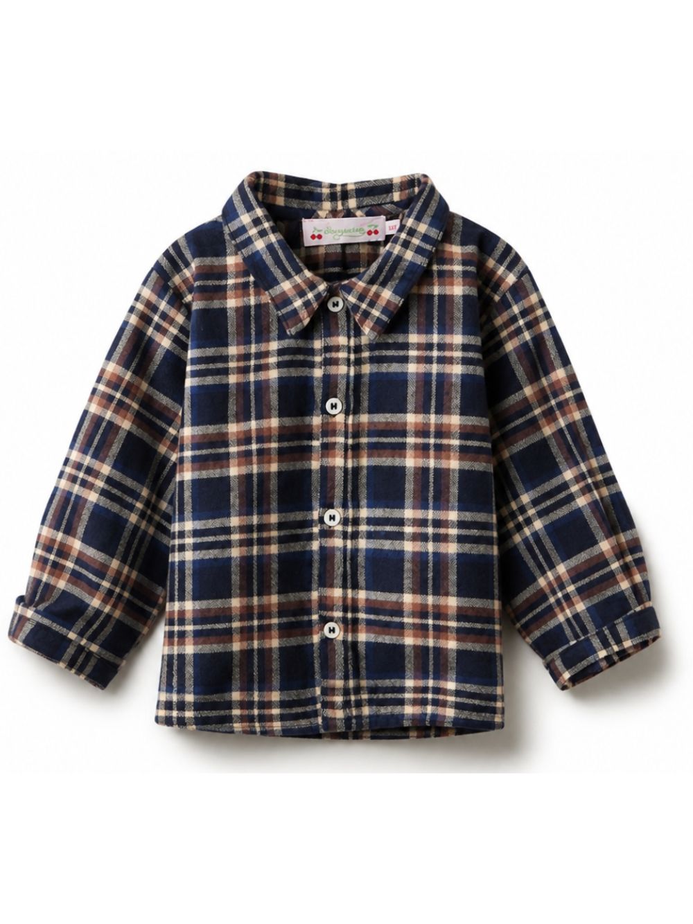 Camicia per neonato Bonpoint Kids blu con motivo a quadri W06YSHW00006 370 BONPOINT KIDS 