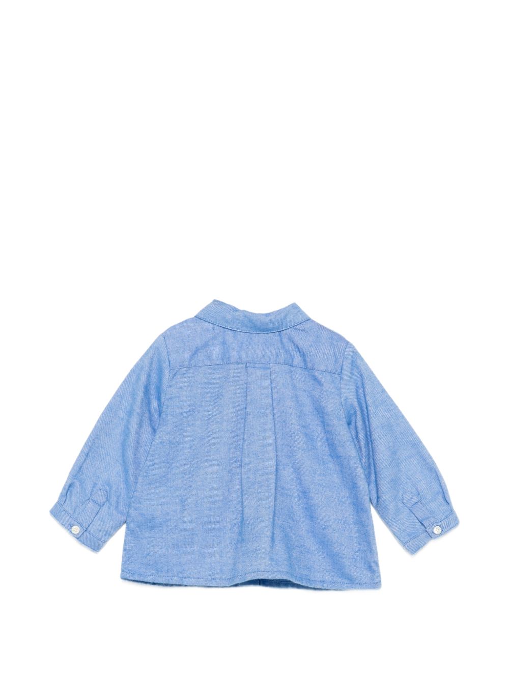 Camicia per neonato Bonpoint Kids azzurra con tessuto in twill W06YSHW00007 074D BONPOINT KIDS 