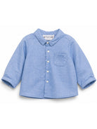 Camicia per neonato Bonpoint Kids azzurra con tessuto in twill W06YSHW00007 074D BONPOINT KIDS 