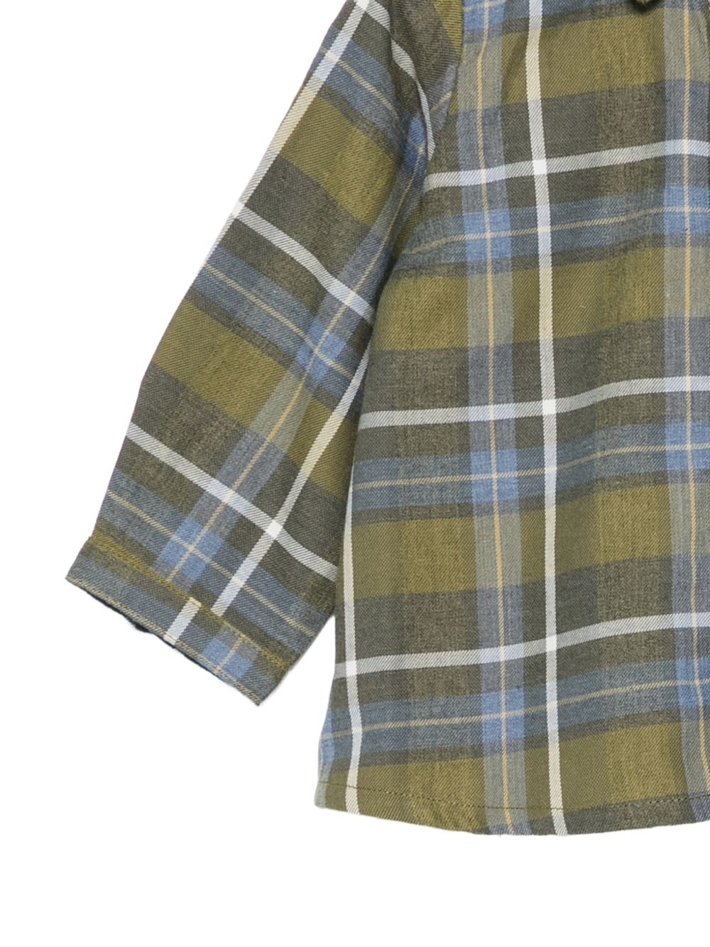 Camicia per neonato Bonpoint Kids verde con motivo a quadri W06YSHW00010 345 BONPOINT KIDS 