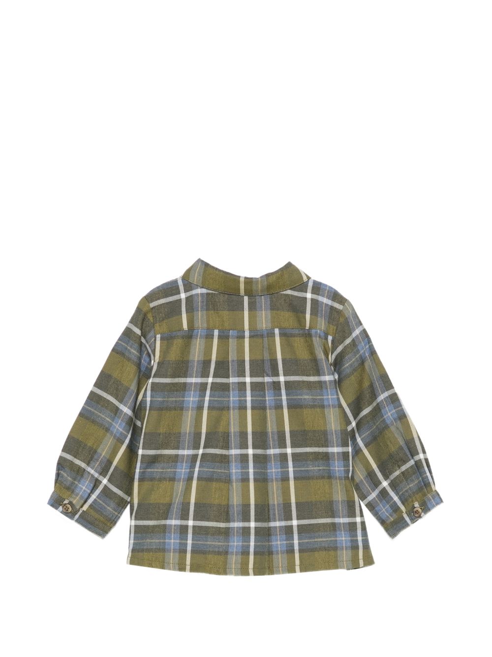 Camicia per neonato Bonpoint Kids verde con motivo a quadri W06YSHW00010 345 BONPOINT KIDS 