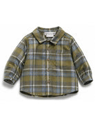 Camicia per neonato Bonpoint Kids verde con motivo a quadri W06YSHW00010 345 BONPOINT KIDS 