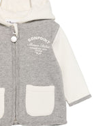Felpa per neonato Bonpoint grigia con maniche a contrasto W06YSWK00001 194A BONPOINT KIDS 