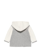 Felpa per neonato Bonpoint grigia con maniche a contrasto W06YSWK00001 194A BONPOINT KIDS 