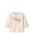 T-shirt per neonato Bonpoint Kids beige con stampa grafica sul davanti W06YTSK00006 104 BONPOINT KIDS 