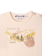 T-shirt per neonato Bonpoint Kids beige con stampa grafica sul davanti W06YTSK00006 104 BONPOINT KIDS 