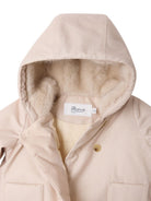 Cappotto per neonata Bonpoint Kids beige con finitura in pelliccia sintetica W06ZOUW00004 060B BONPOINT KIDS 