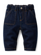 Jeans per neonato Bonpoint Kids blu con impunture a contrasto W06ZPAW00002 078 BONPOINT KIDS 