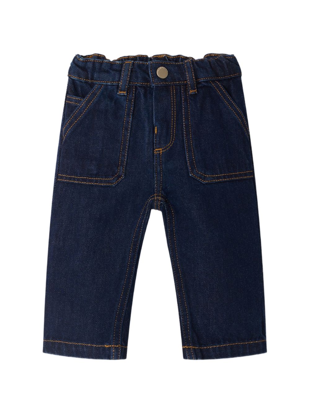 Jeans per neonato Bonpoint Kids blu con impunture a contrasto W06ZPAW00002 078 BONPOINT KIDS 